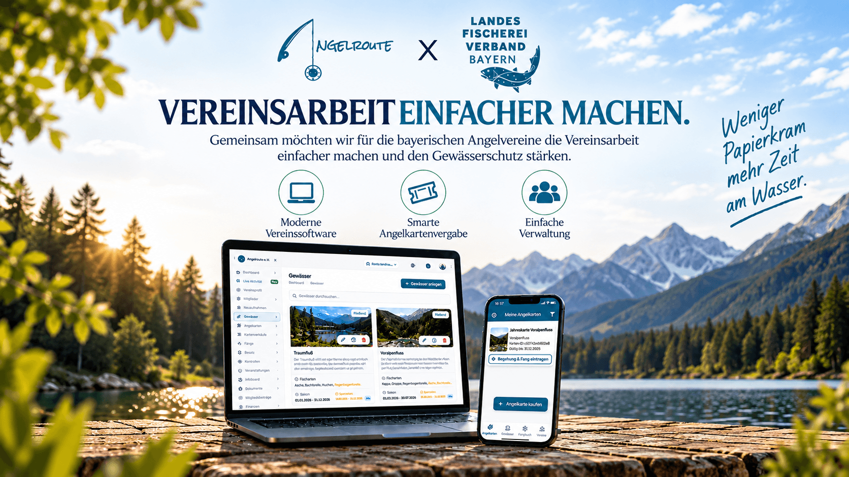 Kooperation zwischen Angelroute und dem Landesfischereiverband Bayern